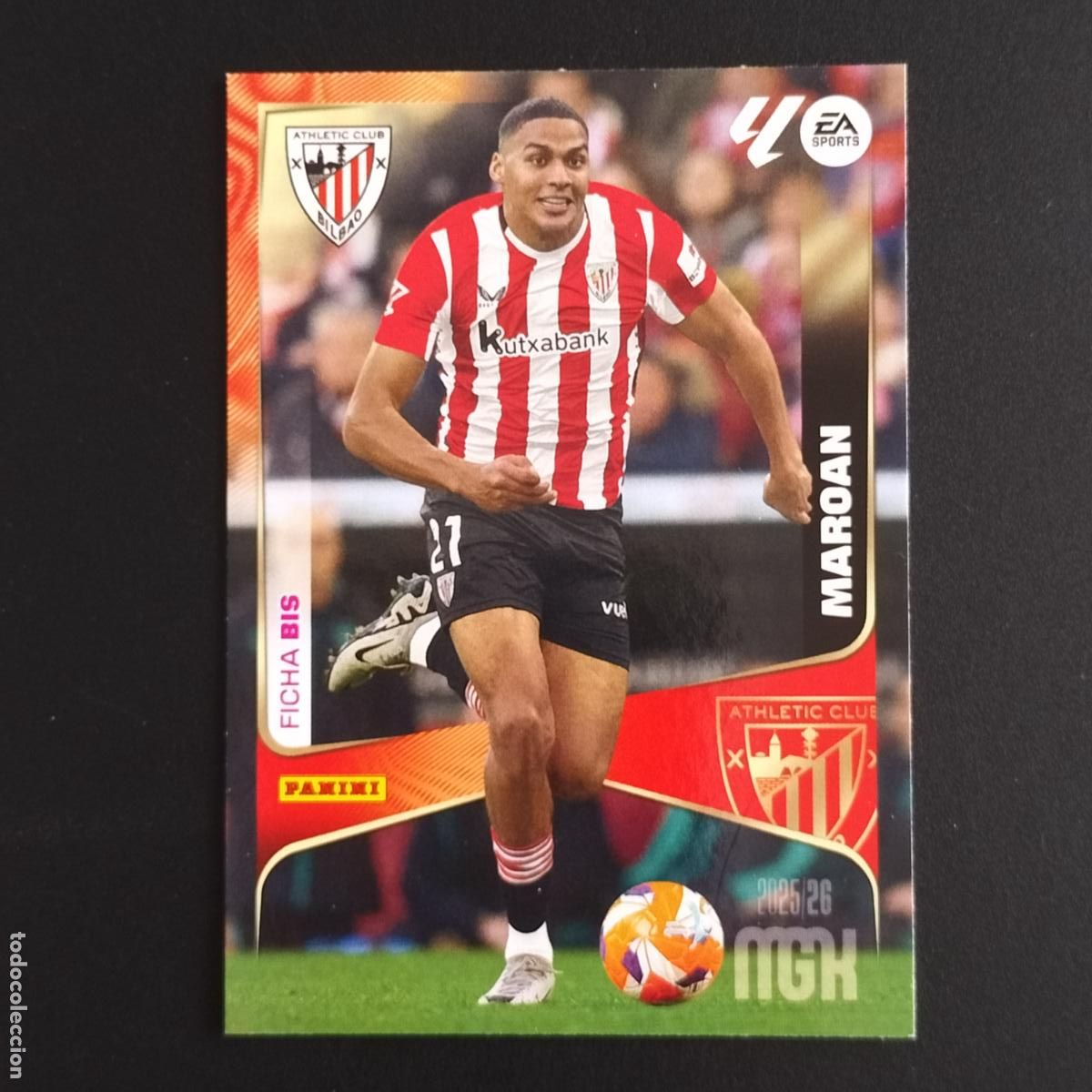 Cromos de F&uacute;tbol: MGK 54 MAROAN FICHA BIS ATHLETIC BILBAO CROMOS ALBUM MEGACRACKS LIGA FUTBOL 2025 2026 25 26