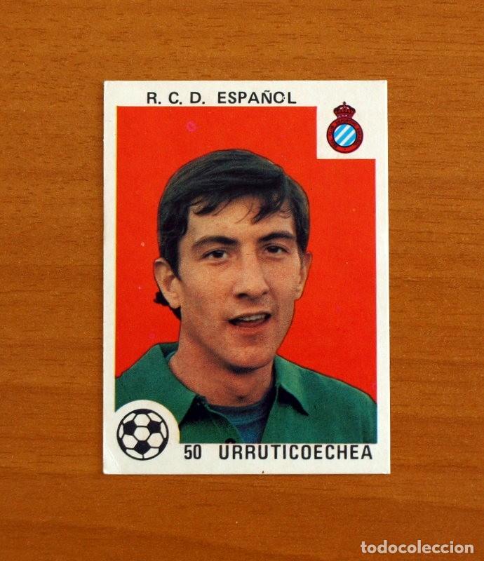 Cromos de F&uacute;tbol: R.C.D. Espa&ntilde;ol, Espanyol - 50 Urruticoechea - Editorial Maga 1978-1979, 78-79 - Nunca pegado