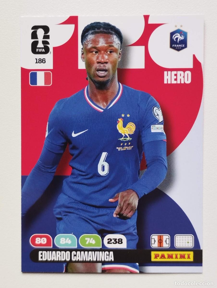 Cromos de Futebol: CROMO CARD ADRENALYN MUNDIAL WORLD CUP 2026 HERO FRANCIA 186 CAMAVINGA
