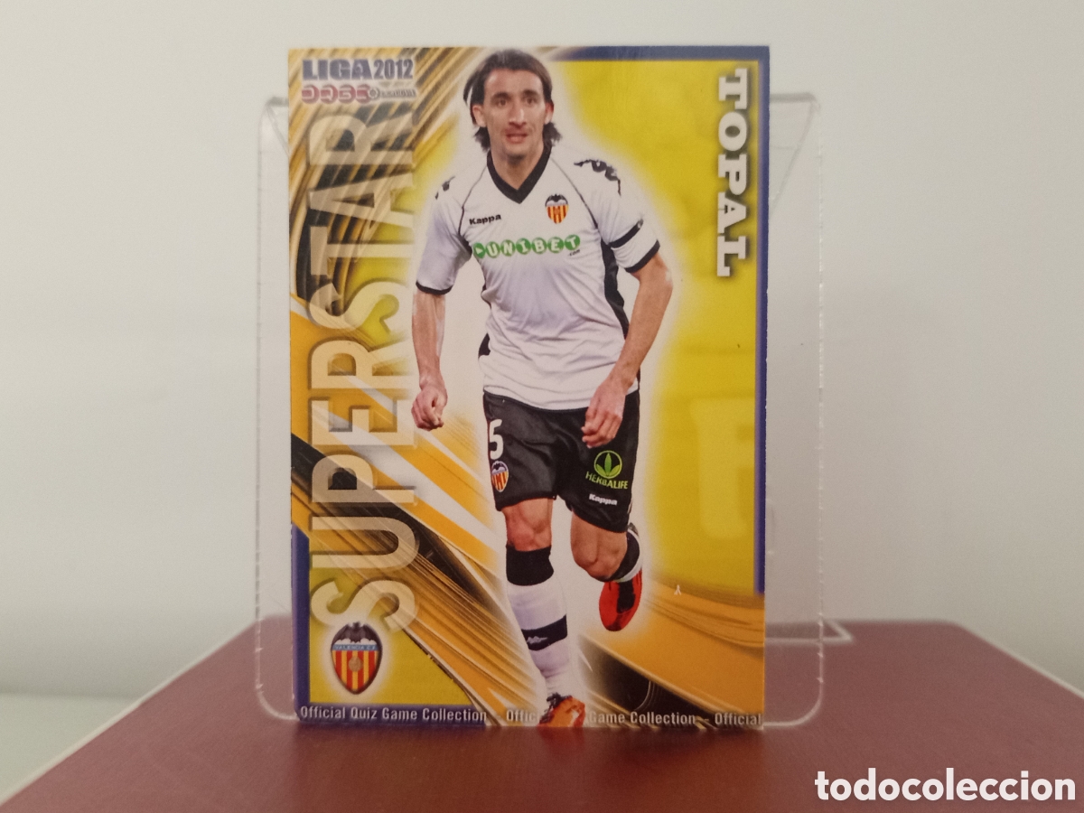 Figurine di Calcio: ❇️ CROMO ⚽ TOPAL VALENCIA SUPESTAR FICHAS LIGA QUIZ 11 12 2011 2012 MUNDICROMO ❇️