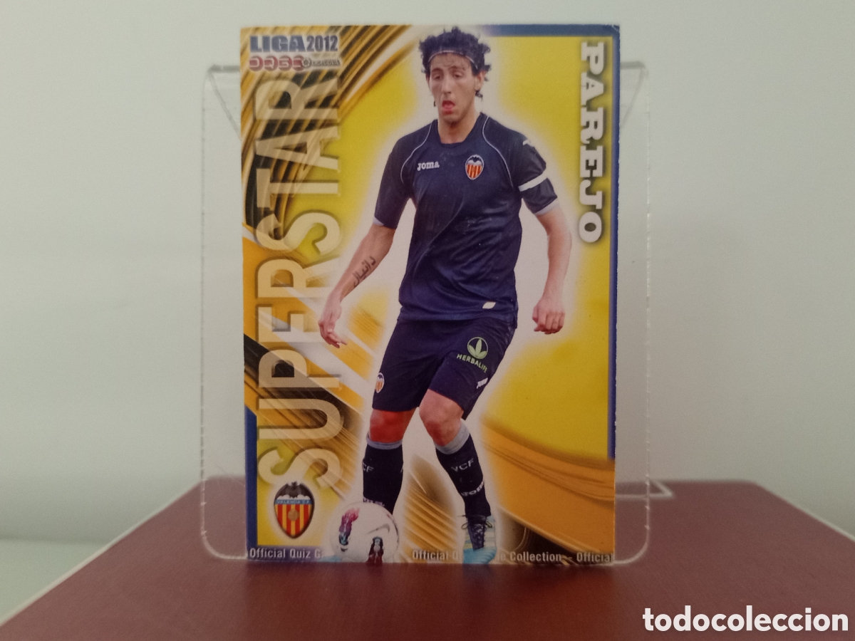 Figurine di Calcio: ❇️ CROMO ⚽ PAREJO VALENCIA SUPESTAR FICHAS LIGA QUIZ 11 12 2011 2012 MUNDICROMO ❇️