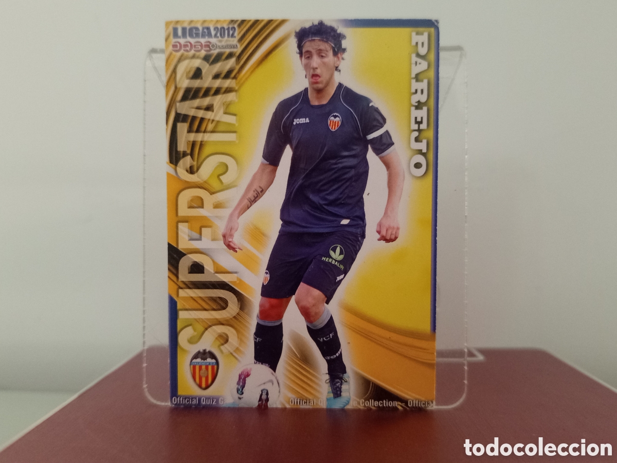 Figurine di Calcio: ❇️ CROMO ⚽ PAREJO VALENCIA SUPESTAR FICHAS LIGA QUIZ 11 12 2011 2012 MUNDICROMO ❇️