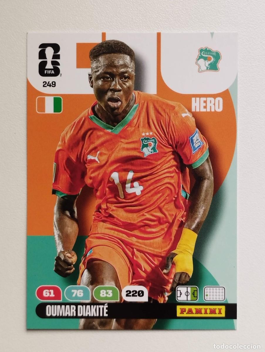Cromos de F&uacute;tbol: CROMO CARD ADRENALYN MUNDIAL WORLD CUP 2026 HERO COSTA DE MARFIL 249 OUMAR DIAKITE