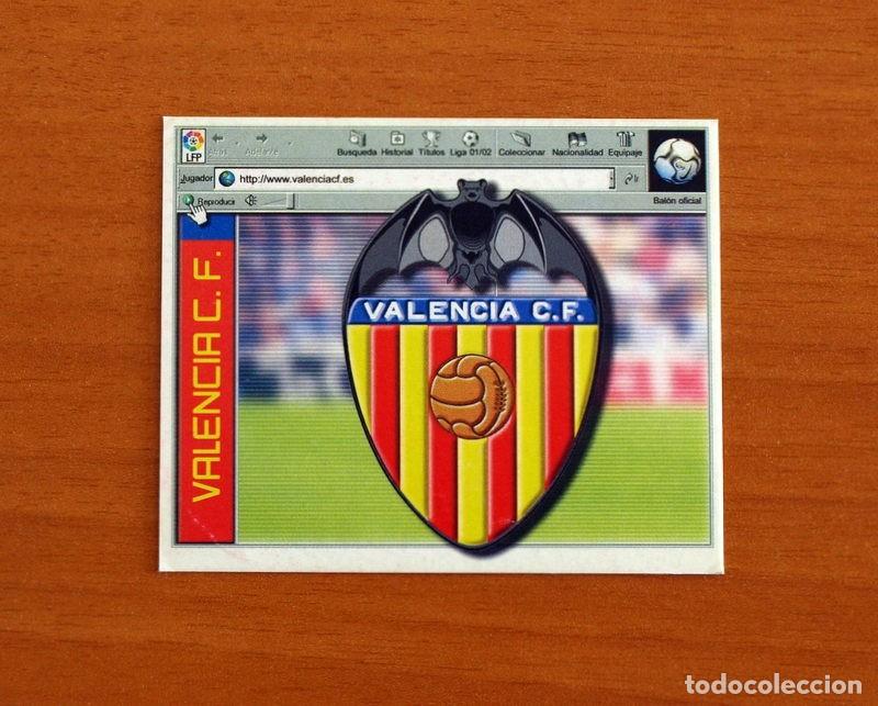 Figurine di Calcio: Valencia - Escudo - Ediciones Este Liga 2001-2002, 01-02 - Nunca pegado