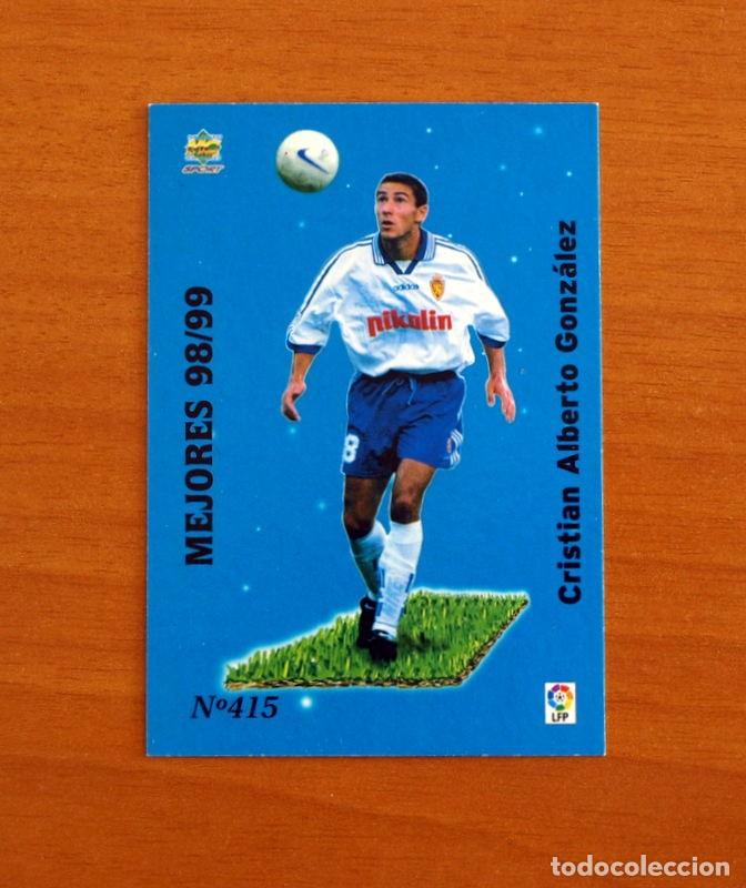Fu&szlig;ball-Sticker: Real Zaragoza -N&ordm; 415 Kily Gonzalez -Mejores 98-99-Las Fichas de la Liga Mundicromo 1999-2000, 99-00