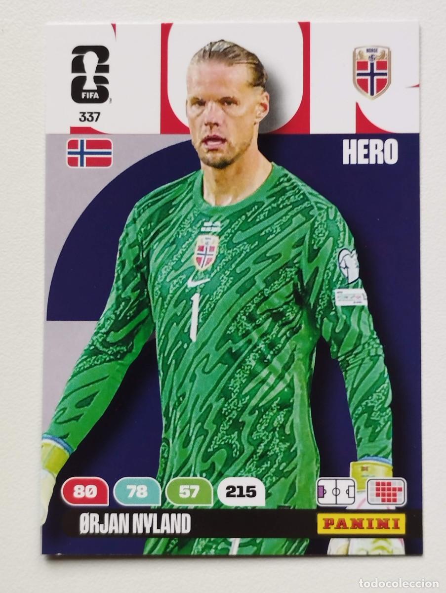 Cromos de F&uacute;tbol: CROMO CARD ADRENALYN MUNDIAL WORLD CUP 2026 HERO NORUEGA 337 BRJAN NYLAND