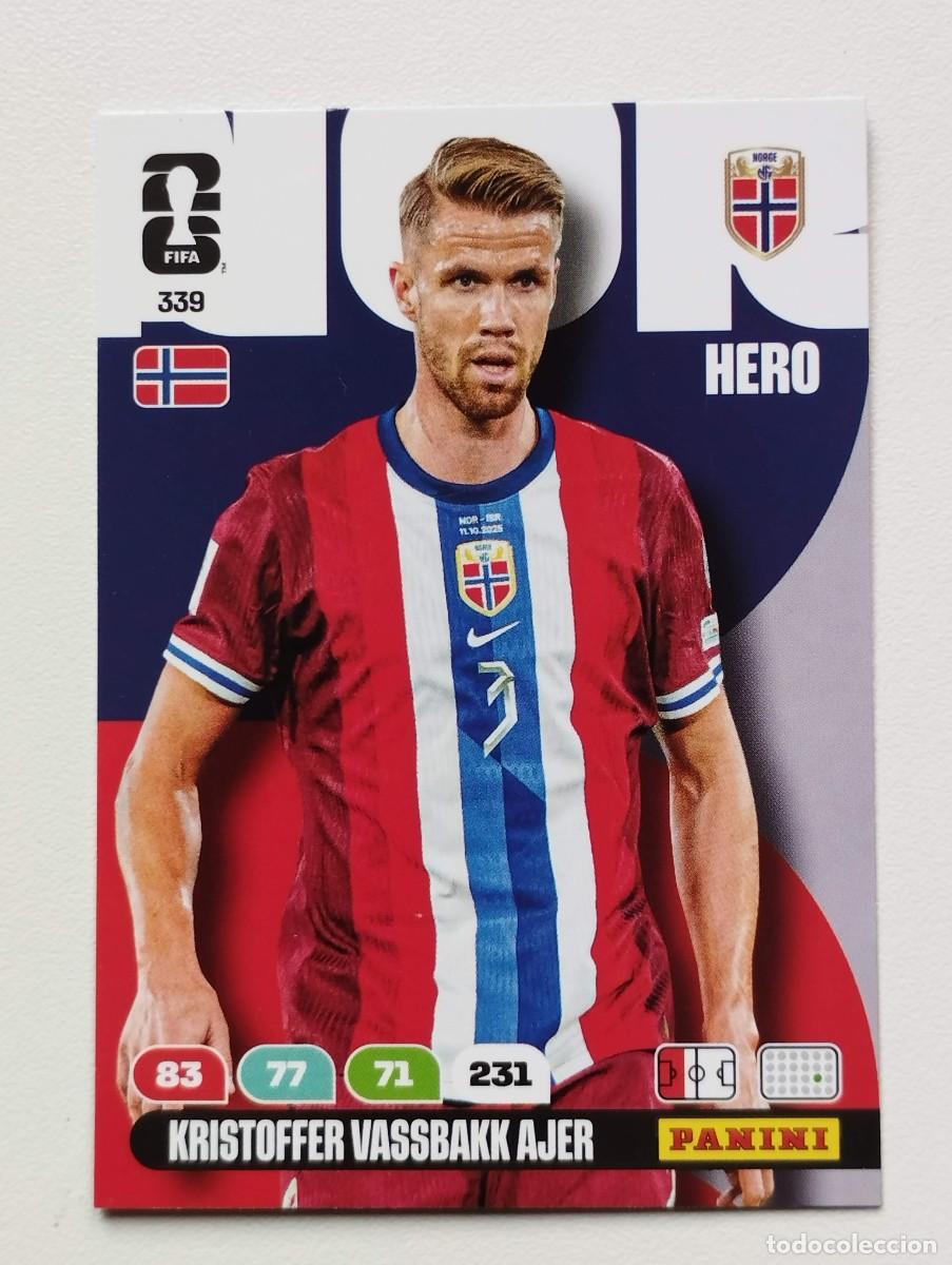 Cartes &agrave; collectionner de Football: CROMO CARD ADRENALYN MUNDIAL WORLD CUP 2026 HERO NORUEGA 339 VASSBAKK AJER