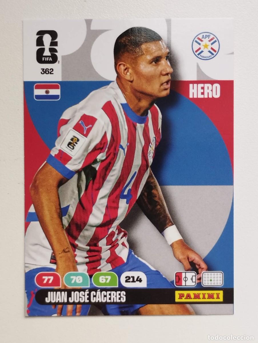Fu&szlig;ball-Sticker: CROMO CARD ADRENALYN MUNDIAL WORLD CUP 2026 HERO PARAGUAY 362 JUAN JOSE CACERES