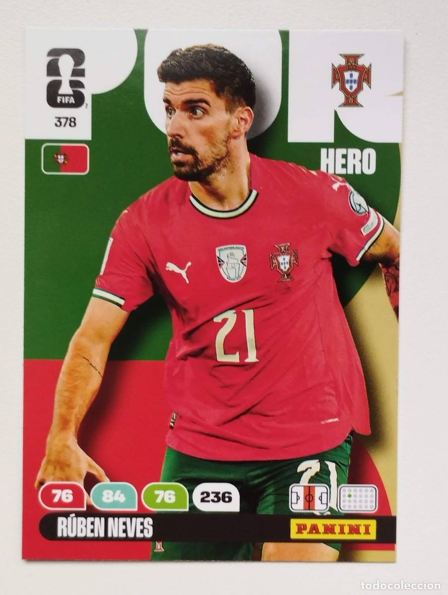 Cartes &agrave; collectionner de Football: CROMO CARD ADRENALYN MUNDIAL WORLD CUP 2026 HERO PORTUGAL 378 RUBEN NEVES