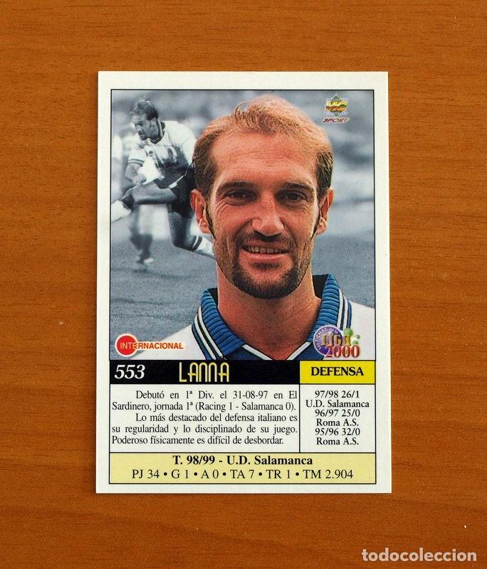 Cartes &agrave; collectionner de Football: Real Zaragoza - N&ordm; 553, Lanna - &Uacute;ltima Hora - Las Fichas de Liga Mundicromo 1999-2000, 99-00