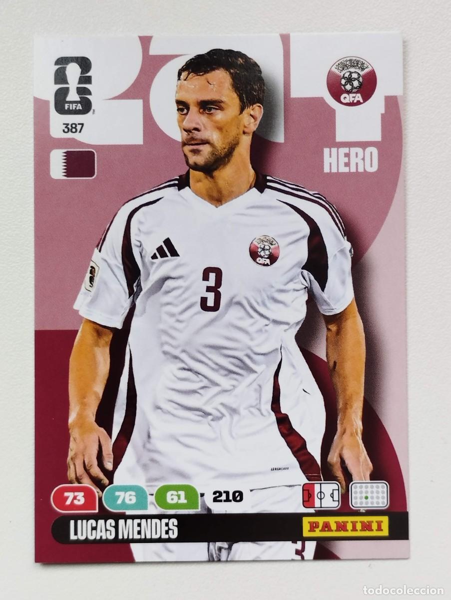 Cartes &agrave; collectionner de Football: CROMO CARD ADRENALYN MUNDIAL WORLD CUP 2026 HERO QATAR 387 LUCAS MENDES
