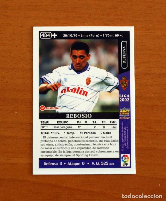 Cartes &agrave; collectionner de Football: Real Zaragoza - N&ordm; 484 Rebosio + - Mundicromo Las Fichas de la Liga 2001-2002, 01-02