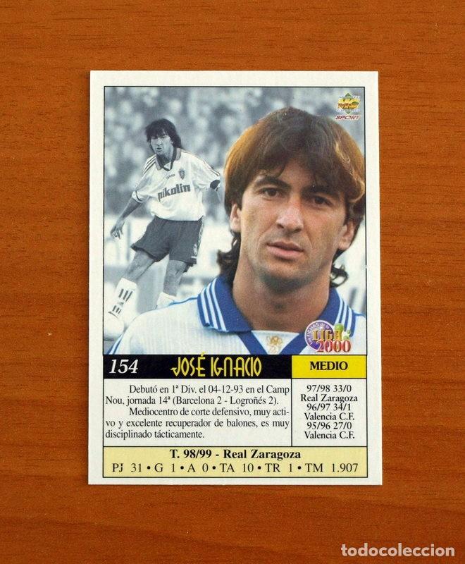 Cartes &agrave; collectionner de Football: Real Zaragoza - N&ordm; 154, Jos&eacute; Ignacio, corregido - Las Fichas de la Liga Mundicromo 1999-2000, 99-00