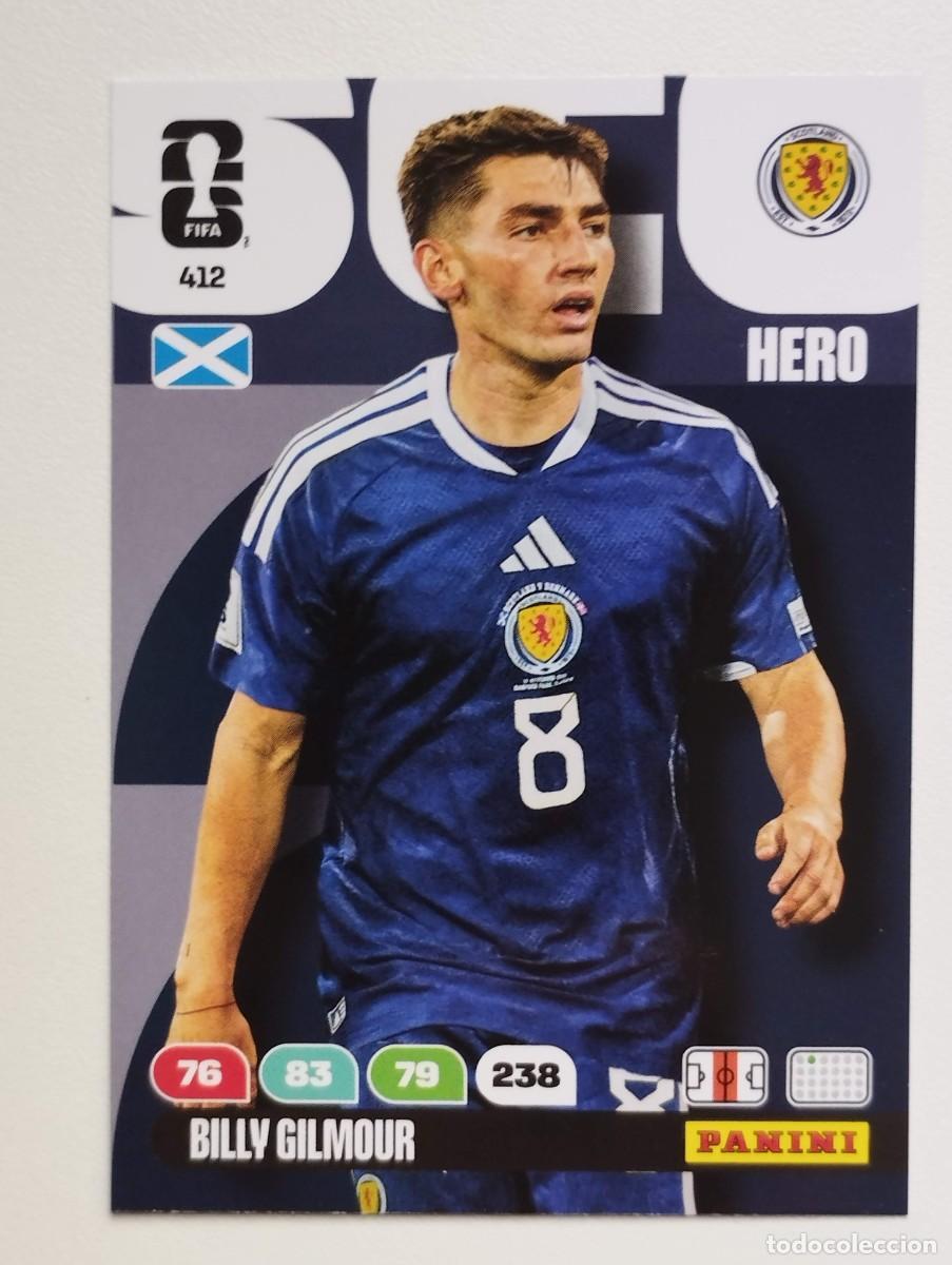 Cartes &agrave; collectionner de Football: CROMO CARD ADRENALYN MUNDIAL WORLD CUP 2026 HERO ESCOCIA 412 BILLY GILMOUR