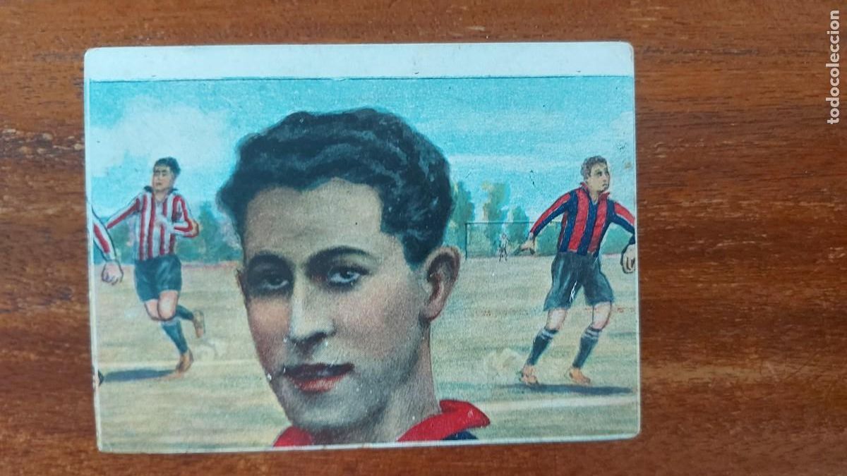 Cromos de F&uacute;tbol: Paulino Alc&aacute;ntara - N&uacute;mero 61 de ENSE&Ntilde;ANZA DEL JUEGO DE FOOT-BALL - Chocolates JAIME BOIX 1921