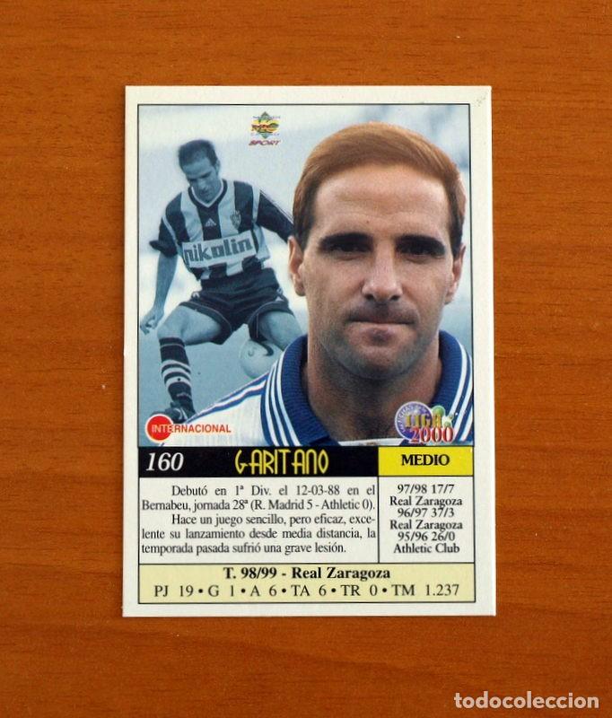 Cromos de F&uacute;tbol: Zaragoza - N&ordm; 155, Garitano ERROR n&ordm; 160 - Las Fichas de la Liga Mundicromo 1999-2000, 99-00