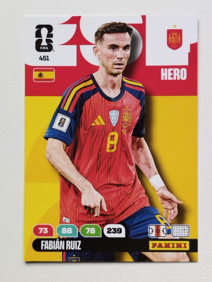 Cromos de F&uacute;tbol: CROMO CARD ADRENALYN MUNDIAL WORLD CUP 2026 HERO ESPA&Ntilde;A 451 FABIAN RUIZ