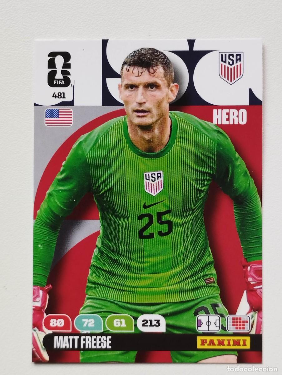 Cromos de F&uacute;tbol: CROMO CARD ADRENALYN MUNDIAL WORLD CUP 2026 HERO USA ESTADOS UNIDOS 481 MATT FREESE