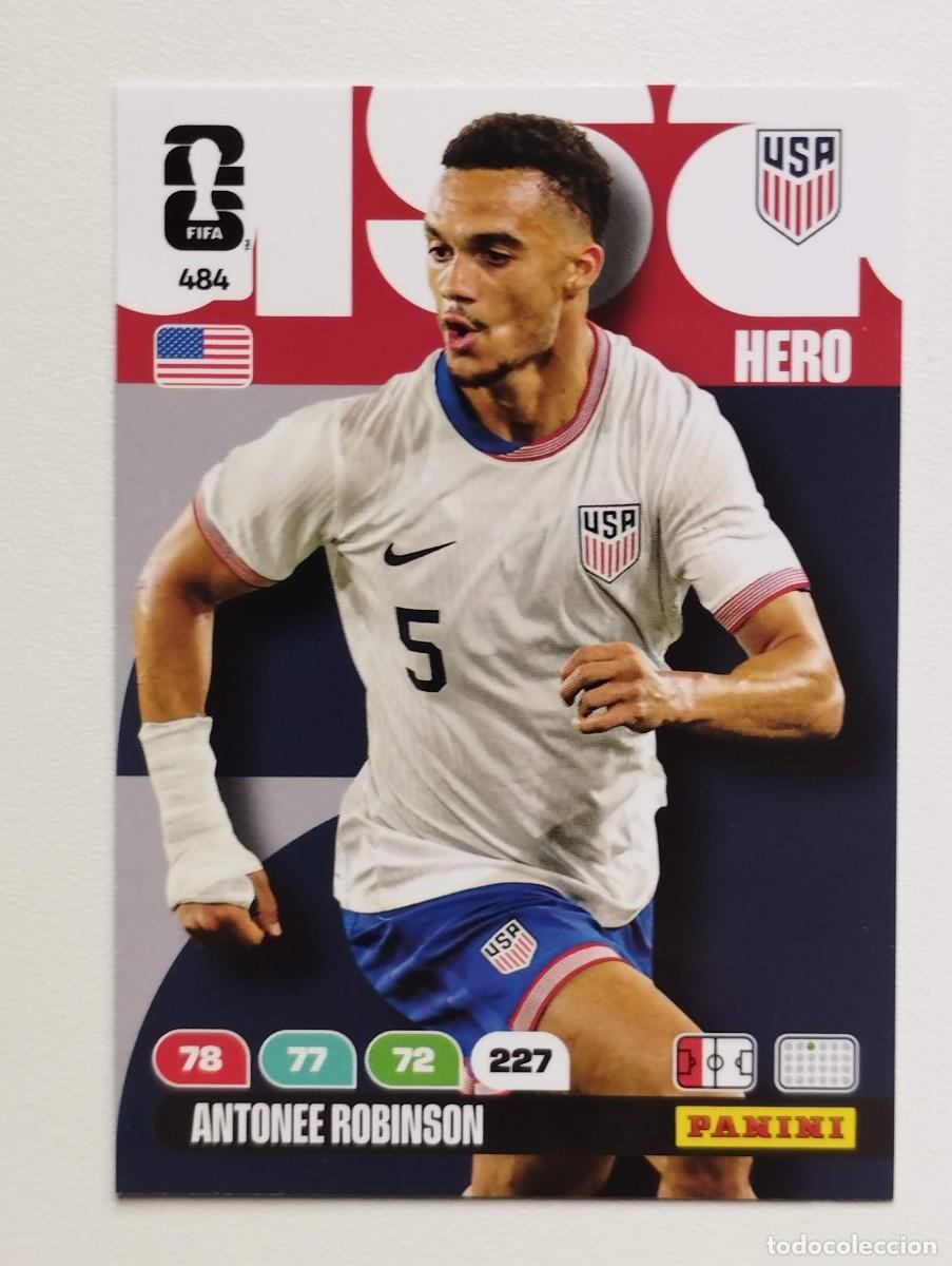 Cromos de F&uacute;tbol: CROMO CARD ADRENALYN MUNDIAL WORLD CUP 2026 HERO USA ESTADOS UNIDOS 484 ANTONEE ROBINSON