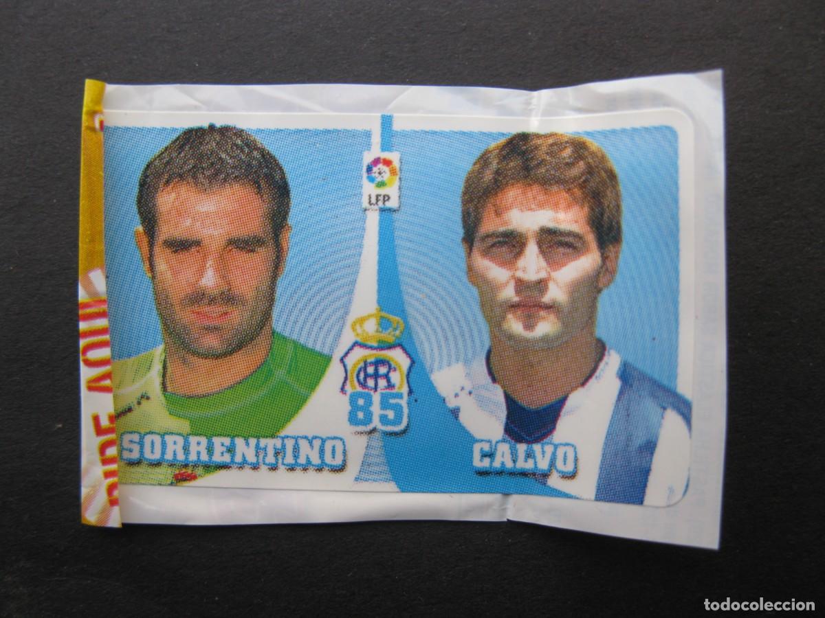 Cromos de F&uacute;tbol: SORRENTINO Y CALVO (RECREATIVO) - CROMO N&ordm; 85 - &Aacute;LBUM CHICLE LIGA 2007-2008 - PANINI - 07-08.