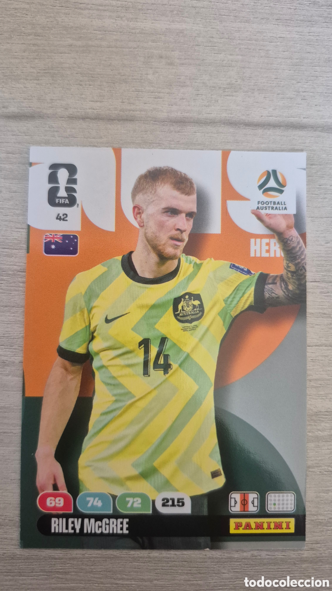 Football Stickers: N&deg;42 Australia Riley McGree Adrenalyn FIFA World Cup 26