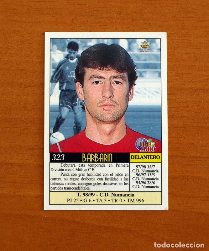Cromos de F&uacute;tbol: Numancia - N&ordm; 323, Barbarin - Baja - Las Fichas de la Liga Mundicromo 1999-2000, 99-00