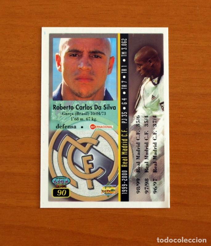 Cromos de F&uacute;tbol: Real Madrid - N&ordm; 90 Roberto Carlos - Mundicromo Las Fichas de la Liga 2000-2001, 00-01