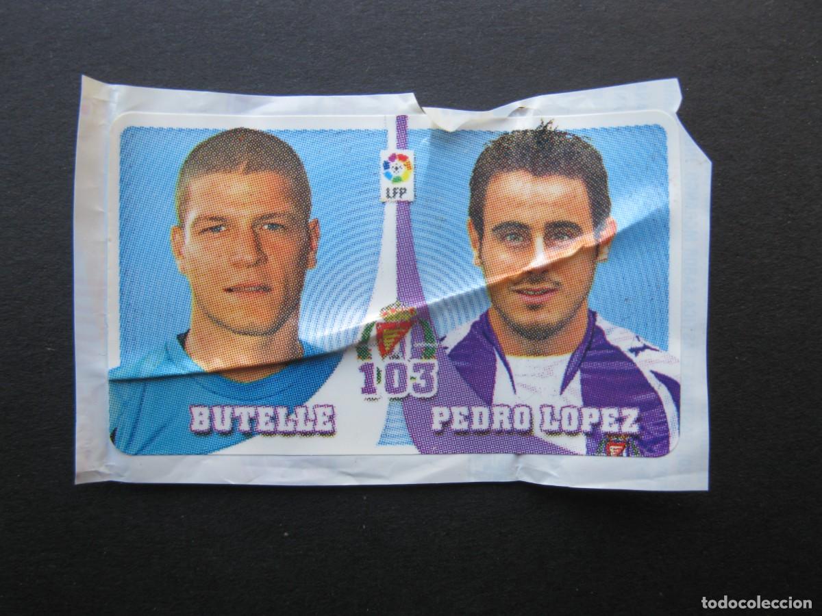 Cromos de F&uacute;tbol: BUTELLE Y PEDRO L&Oacute;PEZ (R. VALLADOLID) - CROMO N&ordm; 103 - &Aacute;LBUM CHICLE LIGA 2007-2008 - PANINI - 07-08.