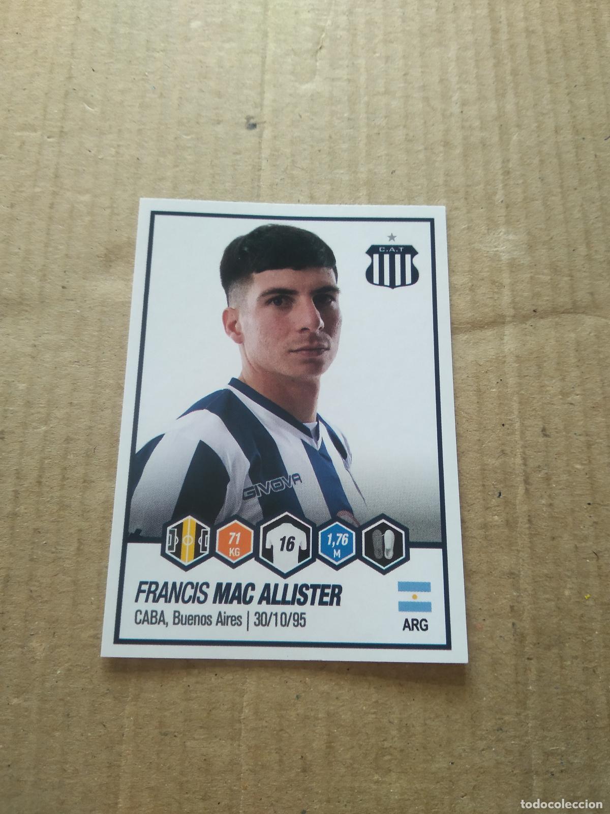 Cartes &agrave; collectionner de Football: 424 FRANCIS MAC ALLISTER TALLERES CROMO FUTBOL ARGENTINO PANINI LIGA ARGENTINA 2022