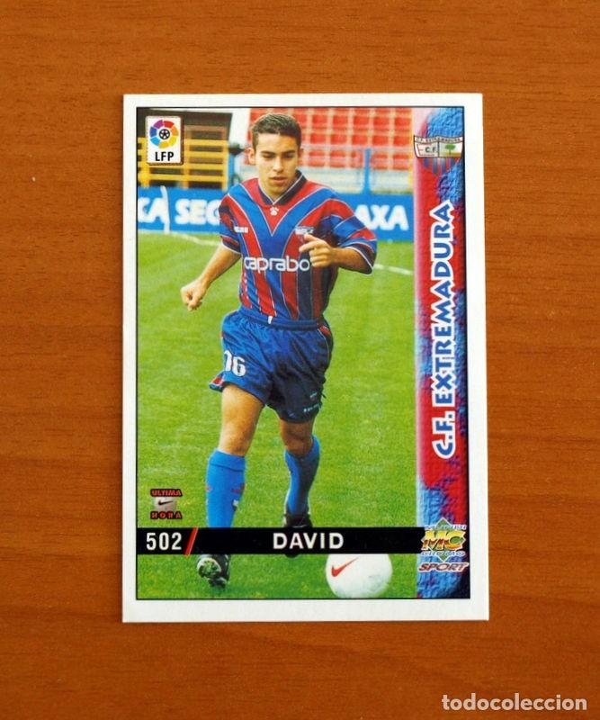 Cartes &agrave; collectionner de Football: Extremadura -N&ordm; 502 David -&Uacute;ltima Hora -Mundicromo Las Fichas de la Liga 1998-1999-98-99
