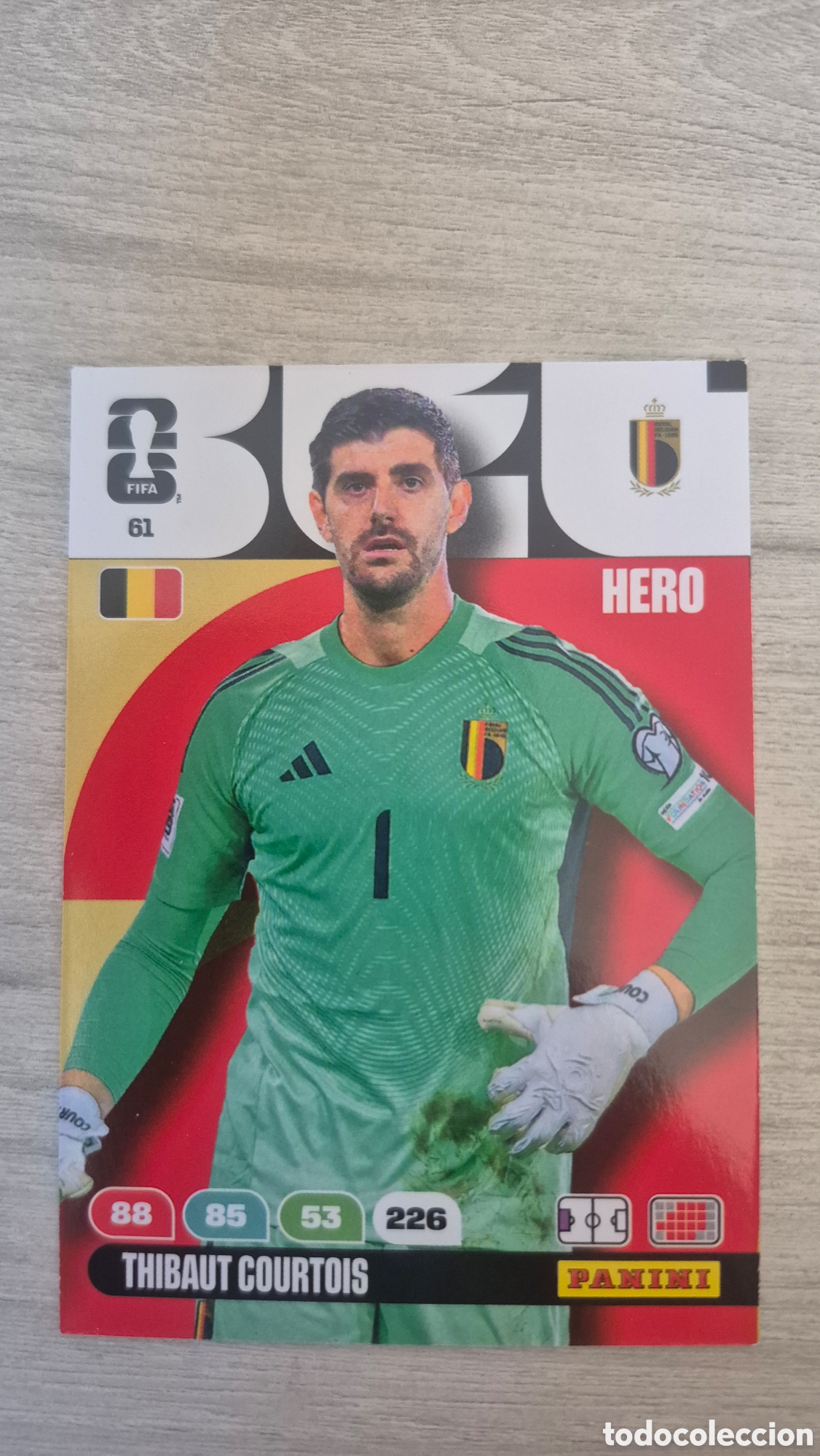 Cartes &agrave; collectionner de Football: N&deg;61 B&eacute;lgica Thibaut Courtois Adrenalyn FIFA World Cup 26