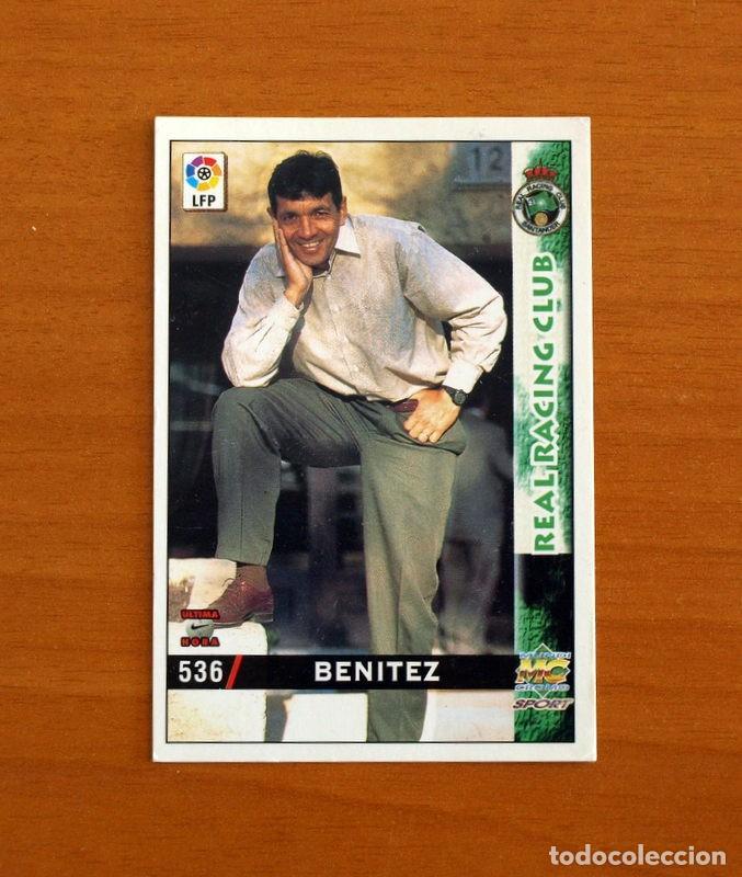 Figurine di Calcio: Racing de Santander -N&ordm; 536 Benitez -&Uacute;ltima Hora -Mundicromo Las Fichas de la Liga 1998-1999-98-99