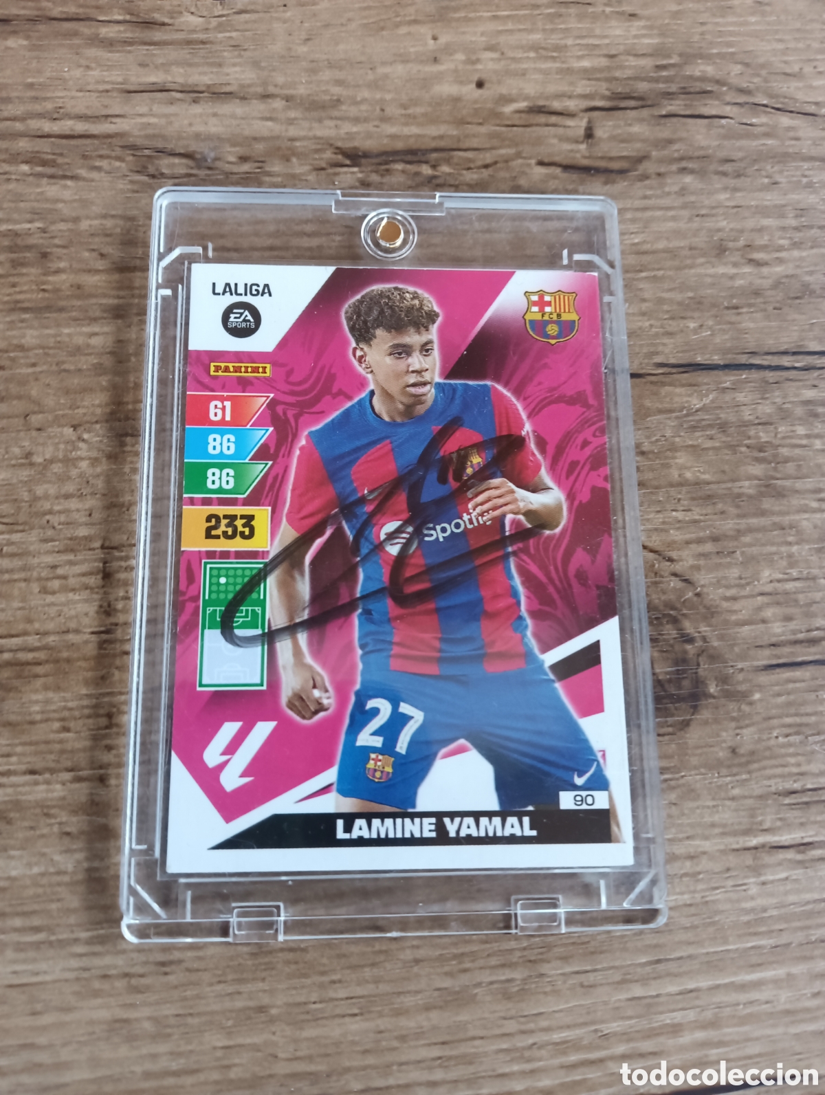 Cromos de F&uacute;tbol: Lamine yamal N&deg;90 rookie Adrenalyn firmado