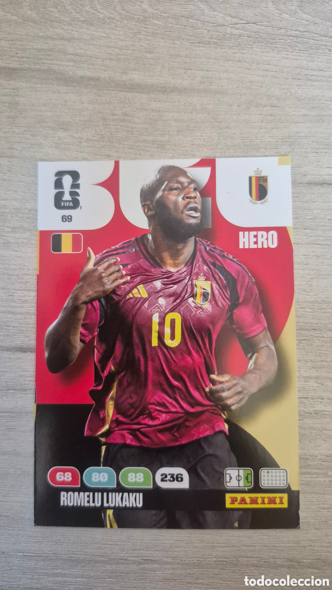 Figurine di Calcio: N&deg;69 B&eacute;lgica Romelu Lukaku Adrenalyn FIFA World Cup 26