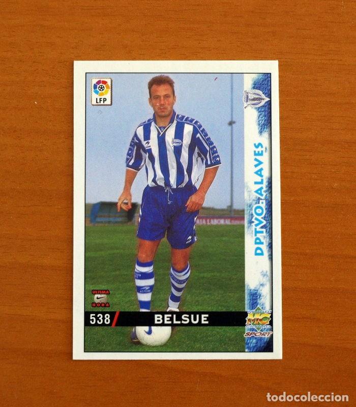 Figurine di Calcio: Alav&eacute;s -N&ordm; 538 Belsue -&Uacute;ltima Hora -Mundicromo Las Fichas de la Liga 1998-1999-98-99