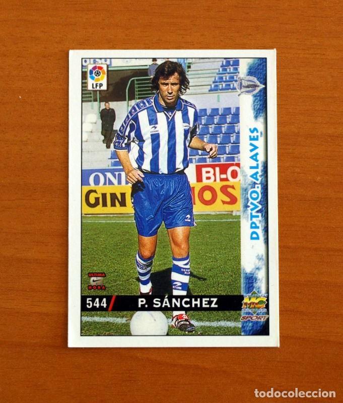 Figurine di Calcio: Alav&eacute;s -N&ordm; 544 Pablo S&aacute;nchez -&Uacute;ltima Hora -Mundicromo Las Fichas de la Liga 1998-1999-98-99