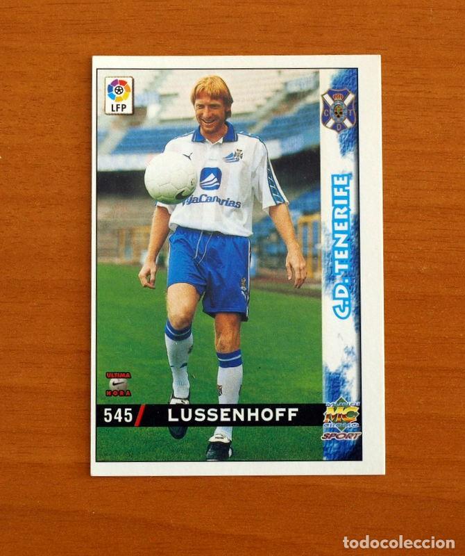 Figurine di Calcio: Tenerife -N&ordm; 545 Lussenhoff -&Uacute;ltima Hora -Mundicromo Las Fichas de la Liga 1998-1999-98-99