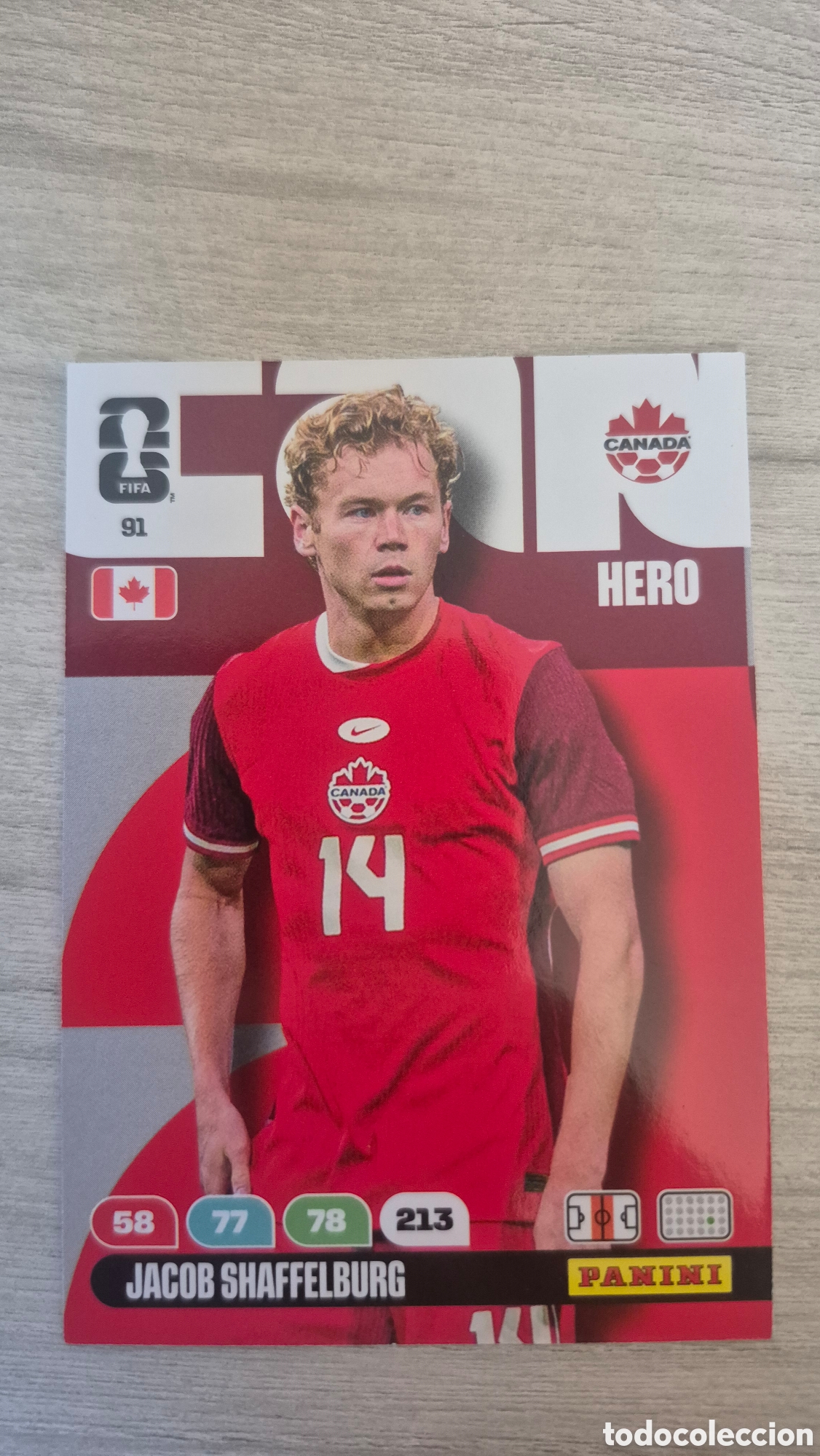 Cartes &agrave; collectionner de Football: N&deg;91 Canad&aacute; Jacob Shaffelburg Adrenalyn FIFA World Cup 26