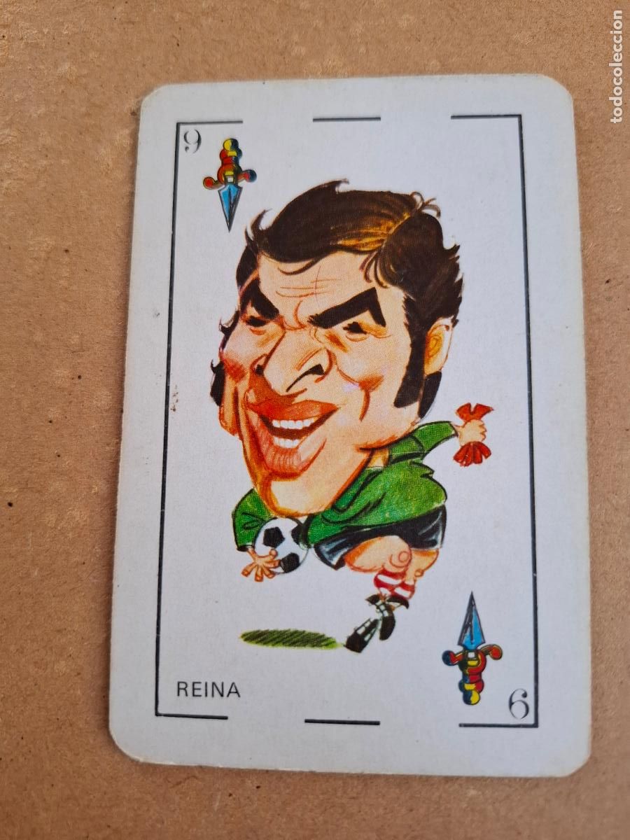Cartes &agrave; collectionner de Football: CARTA BARAJA EDICIONES AMAIKA 1975 - MIGUEL REINA - AT. MADRID