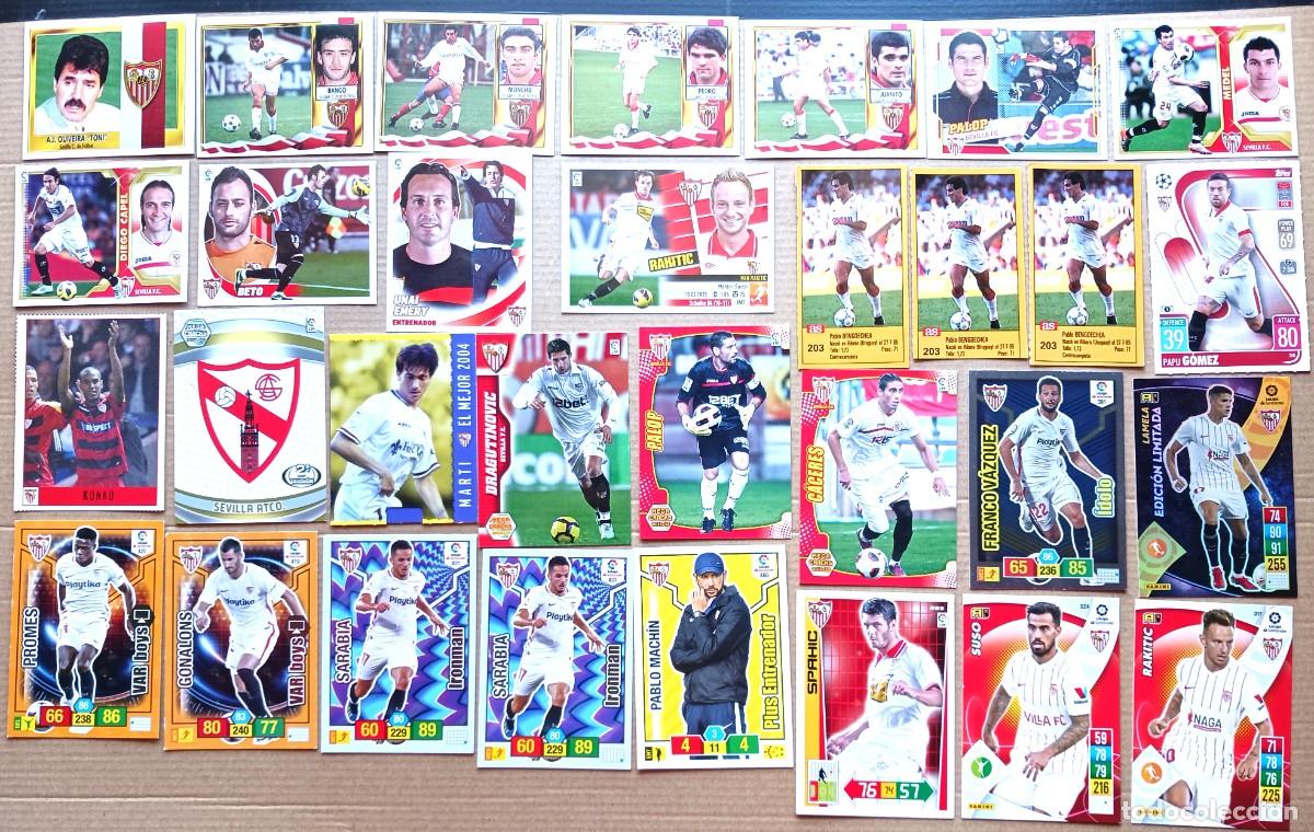 Cartes &agrave; collectionner de Football: SEVILLA FC LOTE 31 CROMOS ALGUN REPE VARIOS EDITORES Y A&Ntilde;OS SARABIA PALOP ETC ... CARD CARTA L183
