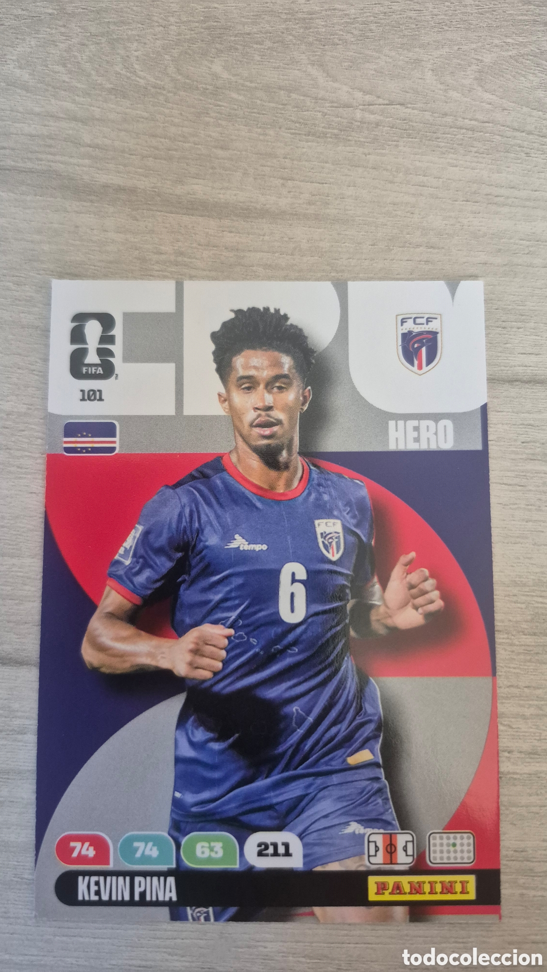 Cromos de f&uacute;tbol: N&deg;101 Cabo Verde Kevin Pina Adrenalyn FIFA World Cup 26