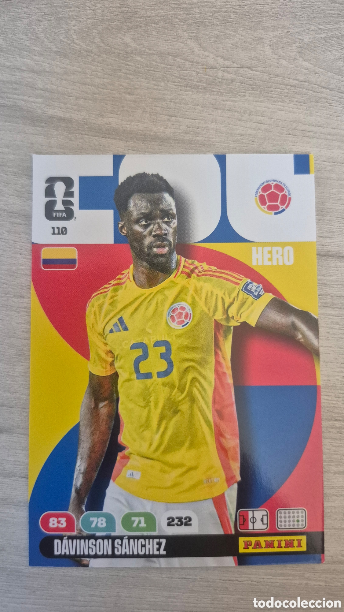 Cromos de F&uacute;tbol: N&deg;110 Colombia Davinson S&aacute;nchez Adrenalyn FIFA World Cup 26
