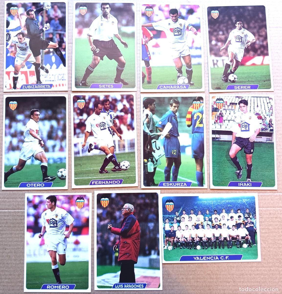 Figurine di Calcio: VALENCIA CF LOTE 11 CROMOS DIFERENTES MUNDICROMO 1995 1996 FERNANDO ZUBIZARRETA ... CARD CARTA L192