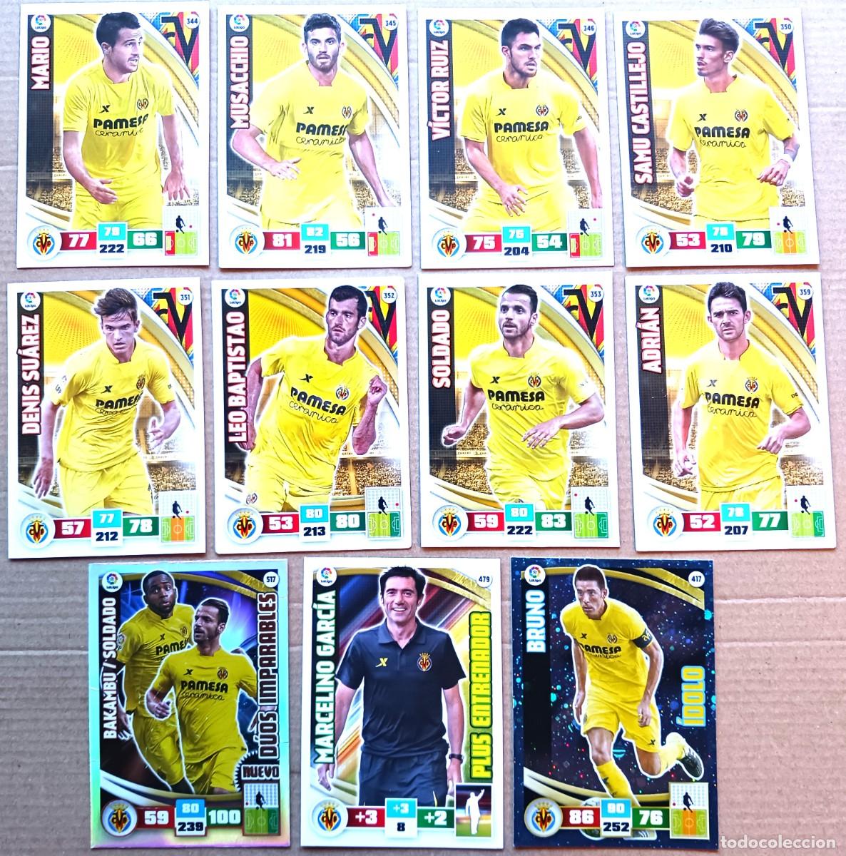 Cromos de F&uacute;tbol: VILLARREAL CF LOTE 11 CROMOS DIFERENTES ADRENALYN 2015 2016 SOLDADO ADRIAN BAPTISTAO CARD CARTA L204