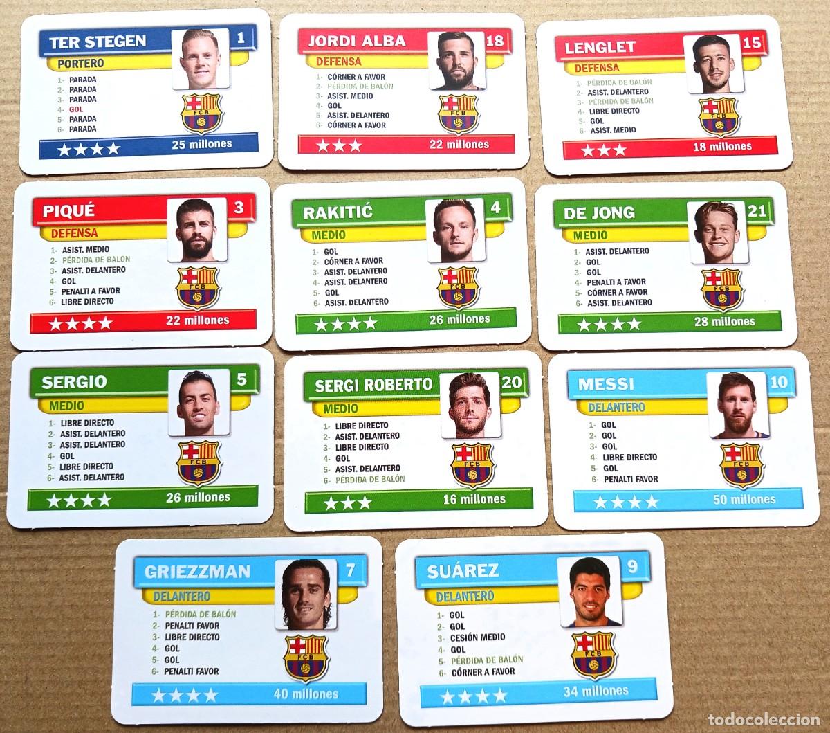 Cromos de Futebol: FC BARCELONA LOTE 11 CROMOS COLECCION COMPLETA JUEGO DE LA LIGA BORRAS 2019 2020 CARD CARTA L212