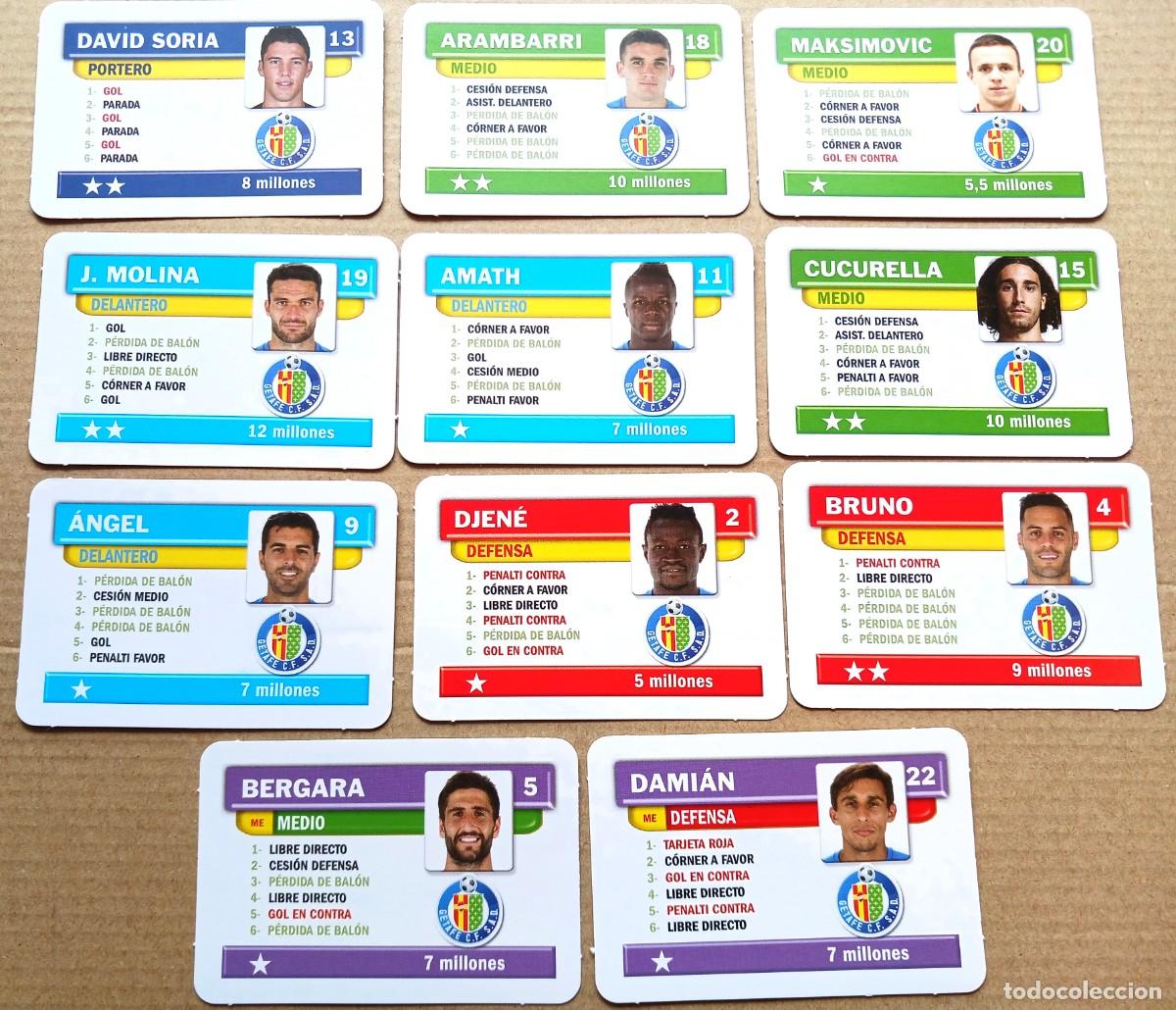 Figurine di Calcio: GETAFE CF LOTE 11 CROMOS COLECCION COMPLETA JUEGO DE LA LIGA BORRAS 2019 2020 CARD CARTA L216