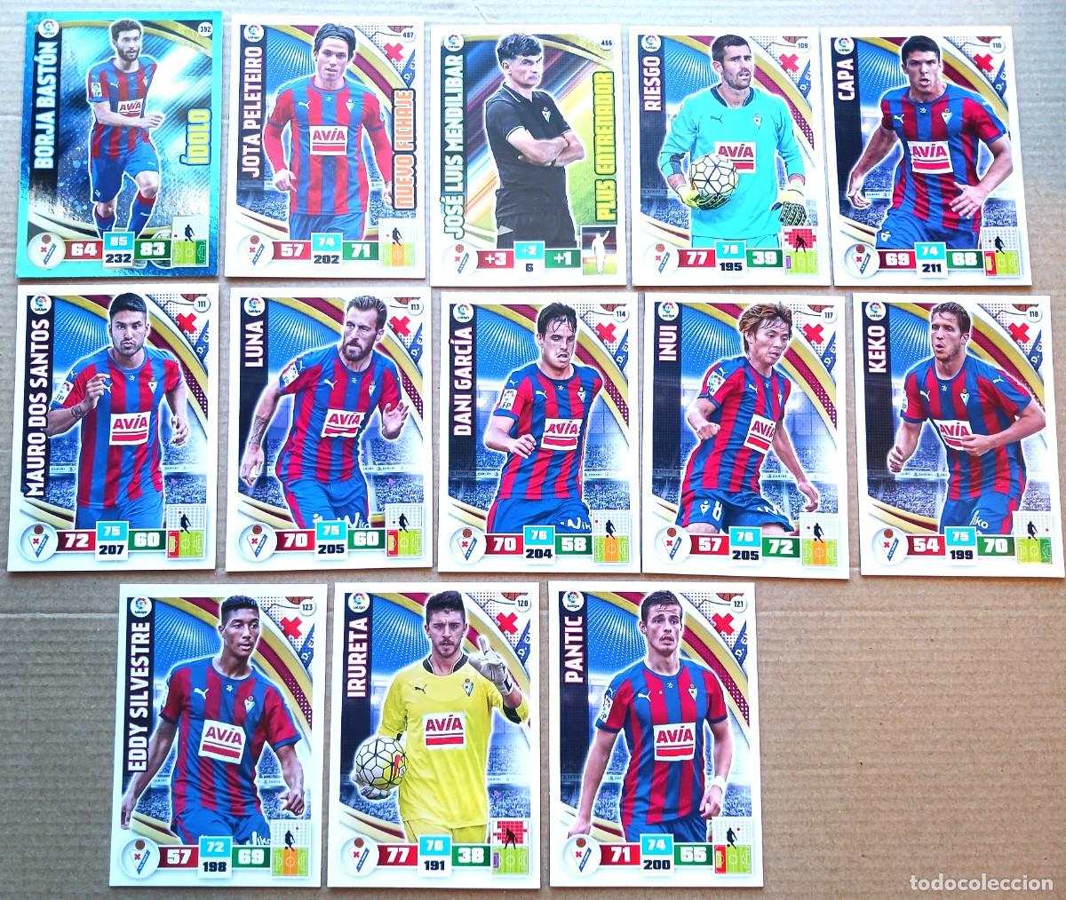 Cromos de F&uacute;tbol: SD EIBAR LOTE 13 CROMOS DIFERENTES ADRENALYN 2015 2016 LUNA INUI CAPA BASTON KEKO .. CARD CARTA L229