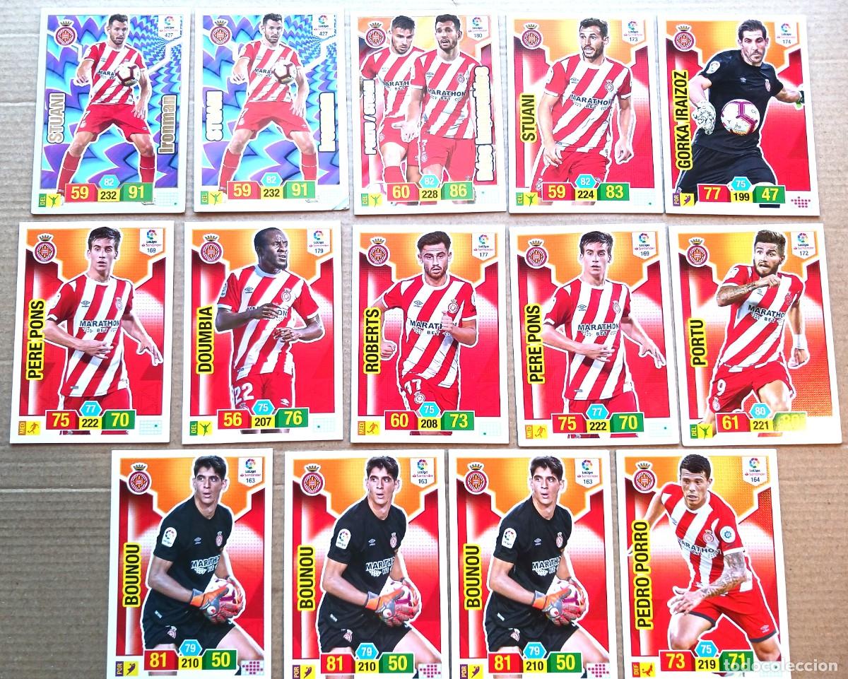 Cromos de F&uacute;tbol: GIRONA FC LOTE 14 CROMOS ALGUN REPE ADRENALYN 2018 2019 PORTU STUANI BOUNOU DOUMBIA CARTA L230