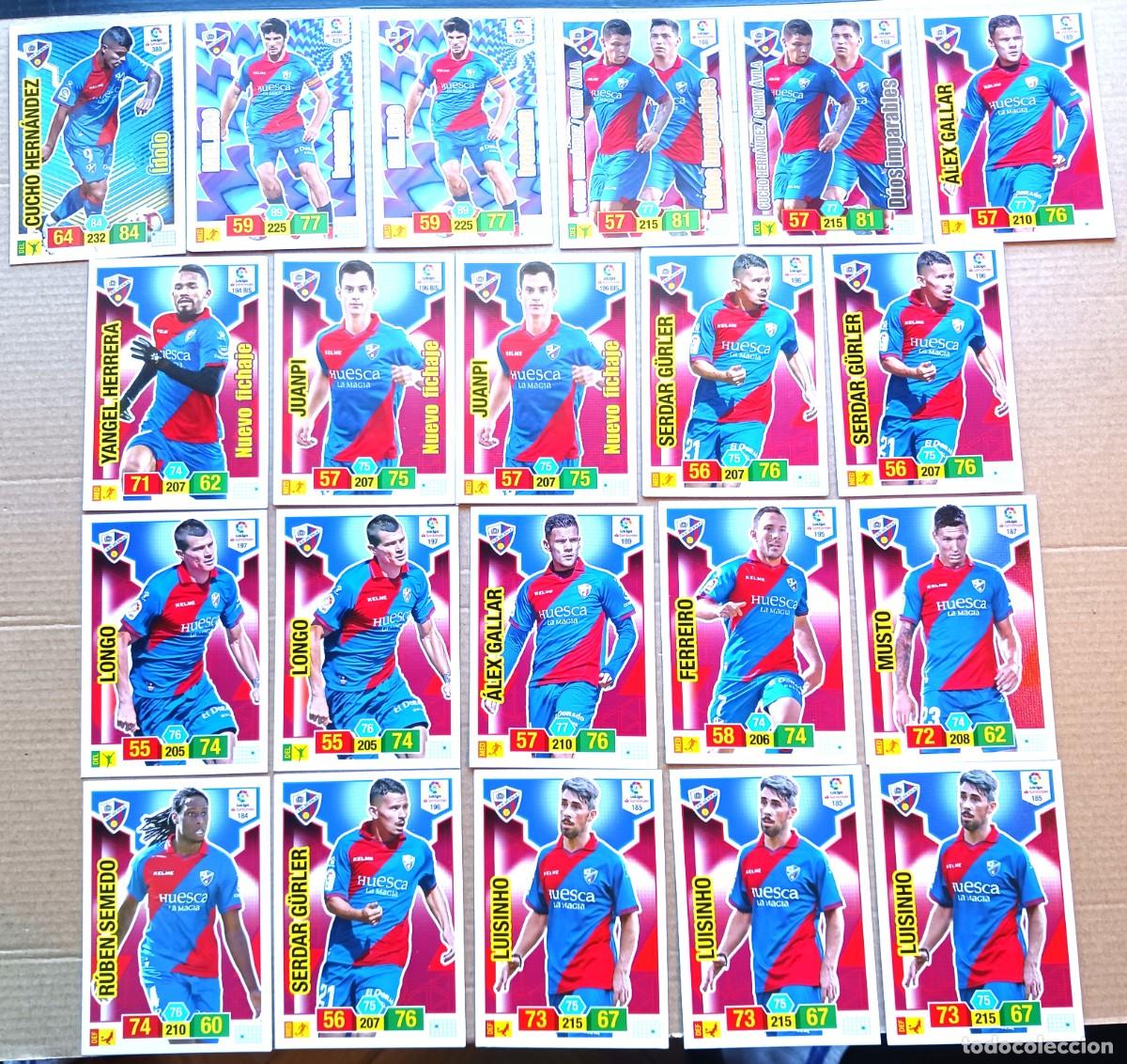 Cromos de F&uacute;tbol: SD HUESCA LOTE 21 CROMOS ALGUN REPE ADRENALYN 2018 2019 YANGEL CUCHO MELERO GALLAR ... CARTA L232