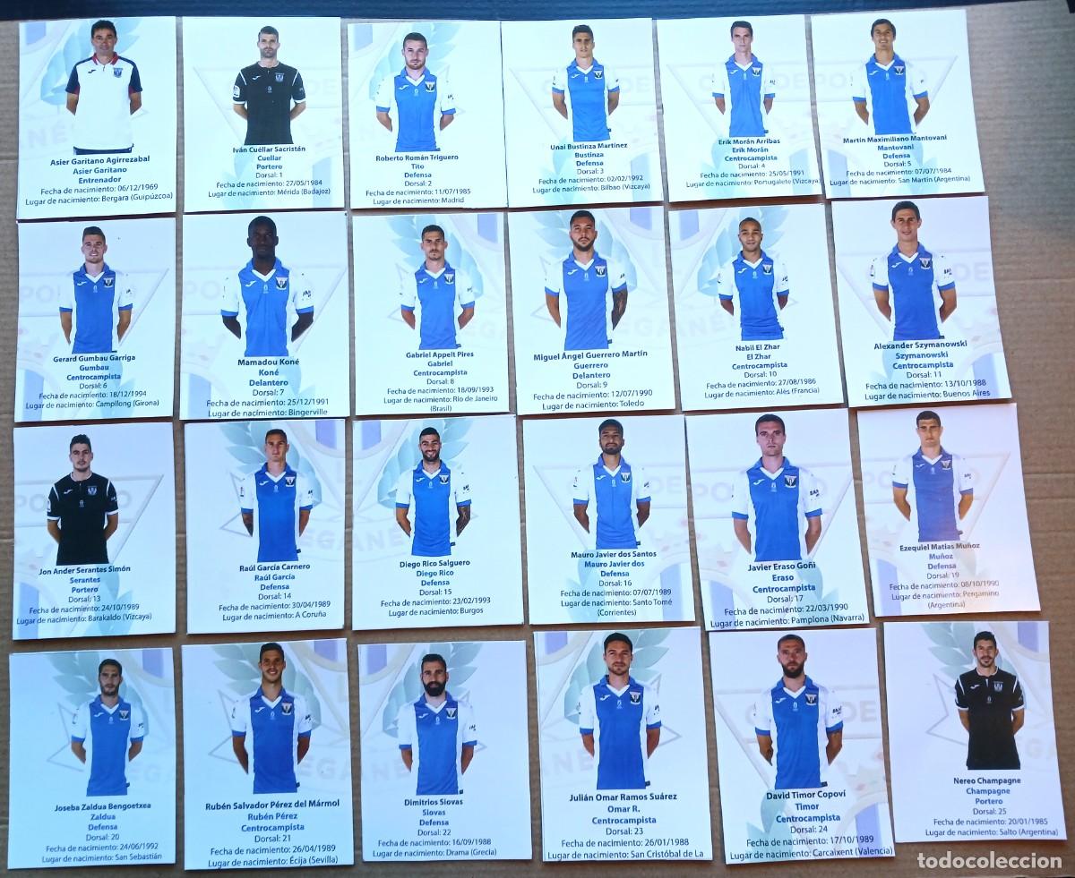 Cromos de F&uacute;tbol: CD LEGANES LOTE 24 CROMOS COMPLETA 2017 2018 SZYMANOWSKI PIRES ERASO CUELLAR CARD CARTA L240R